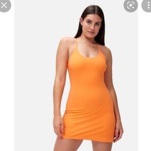 OUTDOOR VOICES exercise dress in rind orange